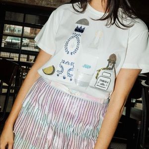 Queen of sparkles neon bottle tee